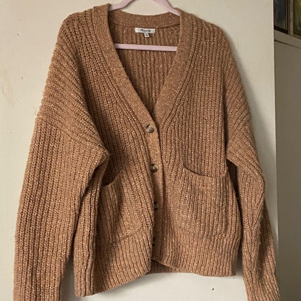 NWOT Madewell Cardigan Wool Silk blend Large